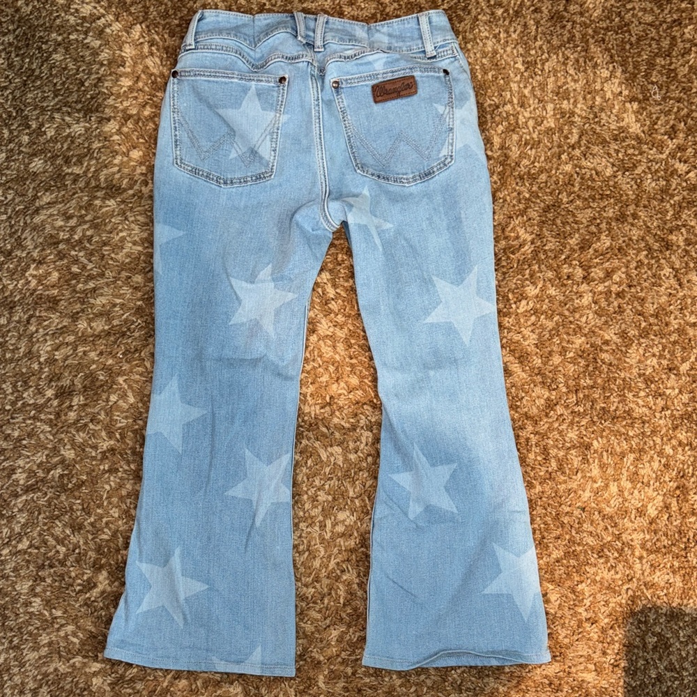 Wrangler Light Blue Star Patterned Women's Jeans - Picture 2 of 7